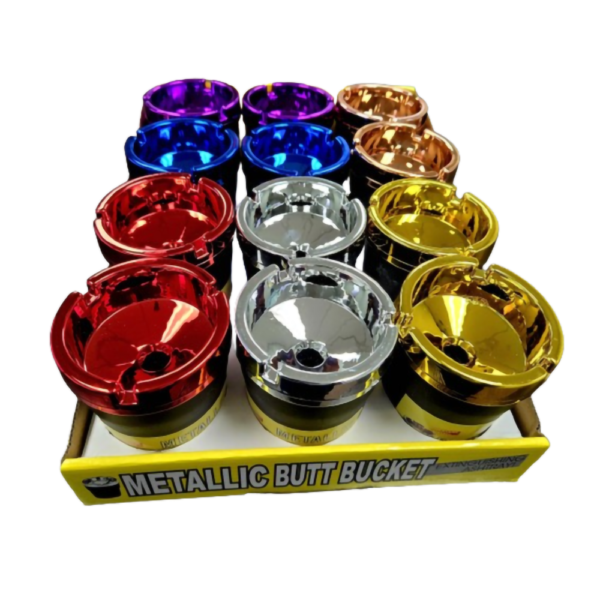 NEXT METALLIC BUTT BUCKET ASHTRAY - MIXED COLORS
