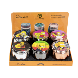 CLICKIT CARTOON PRINTED LARGE METAL GRINDER – ASSORTED