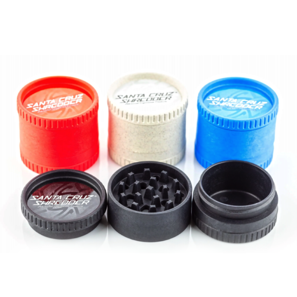 SANTA CRUZ SHREDDER 3PCS MEDIUM HEMP 2 1/8" GRINDER - ASSORTED COLORS