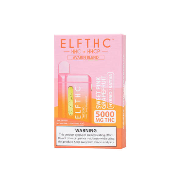 ELF THC AVARIN BLEND 5000MG DISPOSABLE HYBRID/SATIVA- SWEET PINK GRAPEFRUIT
