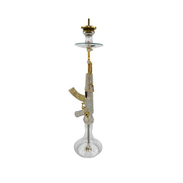 MOB HOOKAH 34" AK-47 SWAROVSKI  - GOLD