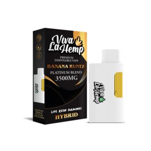 VIVA LA HEMP D8 PLATINUM 3500MG DISPOSABLE VAPE HYBRID – BANANA RUNTZ