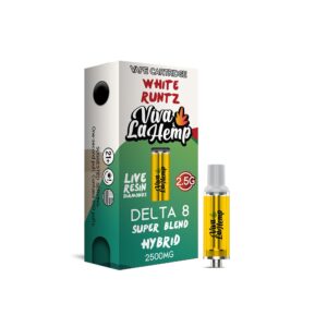 VIVA LA HEMP D8 SUPER BLEND 2500 CARTRIDGE HYBRID – WHITE RUNTZ