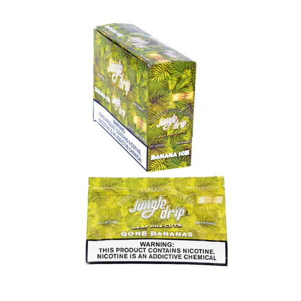 JUNGLE DRIP LEAF PRECUT 5/PK CIGAR WRAPS - BANANA ICE