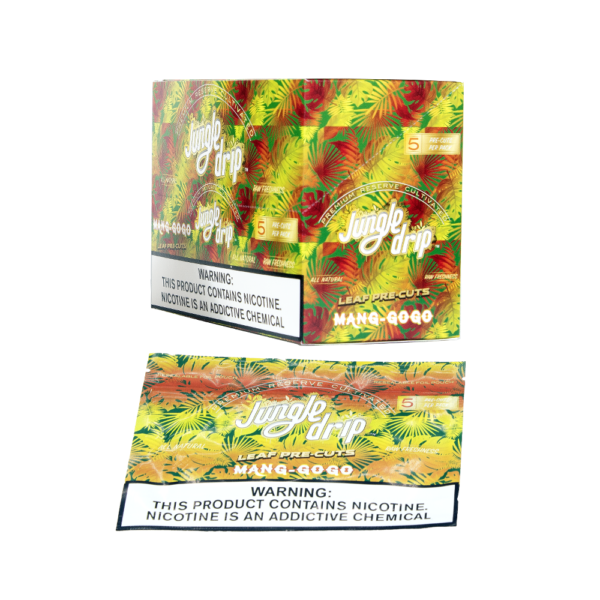 JUNGLE DRIP LEAF PRECUT 5/PK CIGAR WRAPS - MANG-GOGO