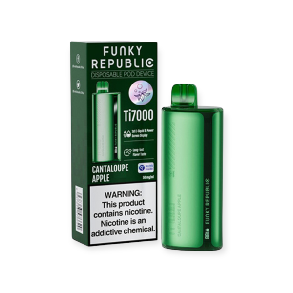 FUNKY REPUBLIC 5% 7000 PUFFS DISPOSABLE - CANTALOUPE APPLE