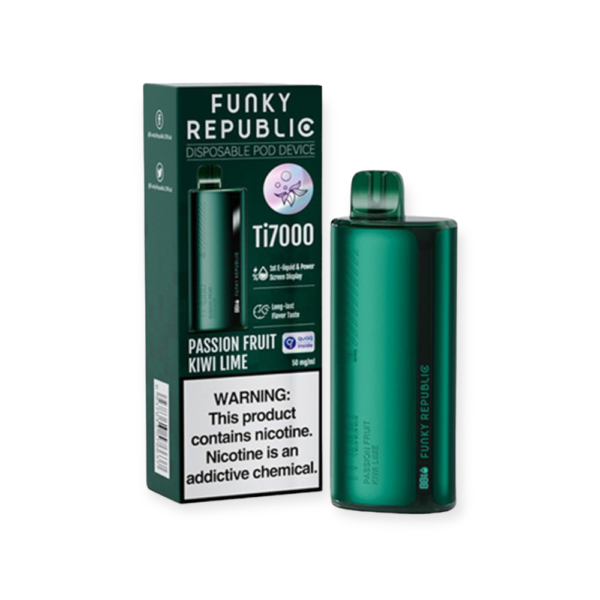 FUNKY REPUBLIC 5% 7000 PUFFS DISPOSABLE - PASSION FRUIT KIWI