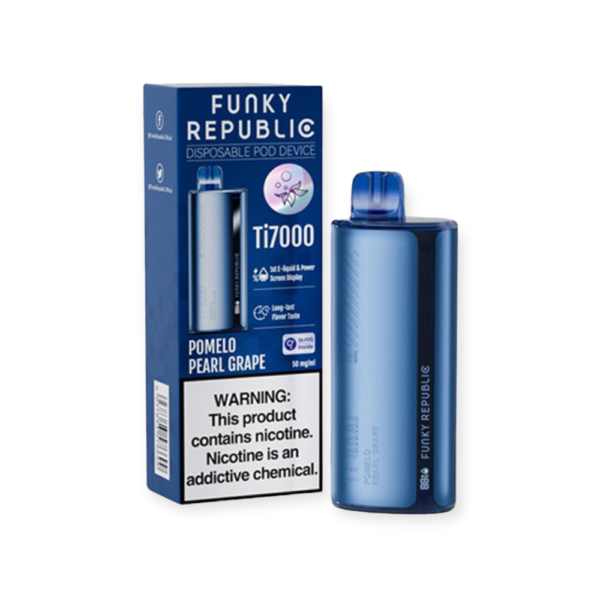 FUNKY REPUBLIC 5% 7000 PUFFS DISPOSABLE - POMELO PEARL GRAPE