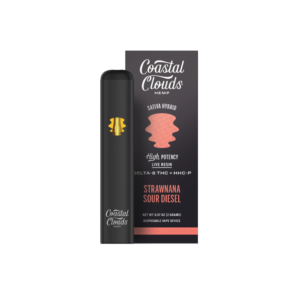 COASTAL CLOUDS  LIVE RESIN D8THC +HHC-P 2G DISPOSABLE  SATIVA/ HYBRID – STRAWNANA SOUR DIESEL