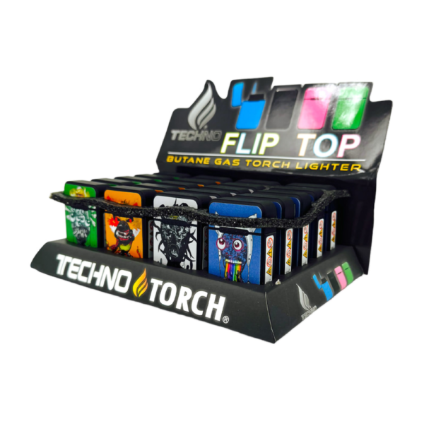 TECHNO ALIEN FLIP TOP TORCH LIGHTER