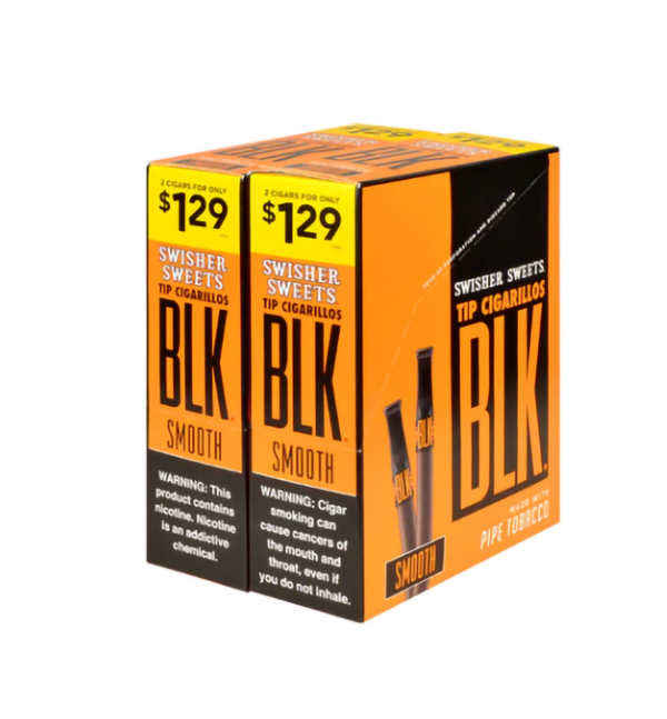 SS BLK 2/1.29 2CTS TIP CIGARILLOS - SMOOTH