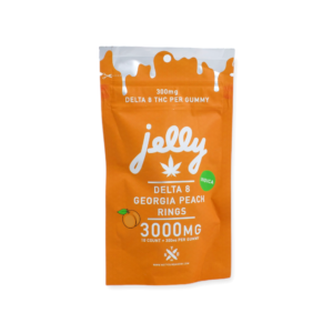 JELLY D8 GUMMIES 3000MG INDICA – GEORGIA PEACH RINGS