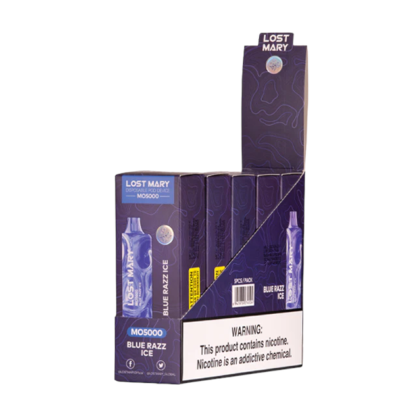 LOST MARY MO5000 5% NIC DISPOSABLE - BLUE RAZZ ICE - Image 2