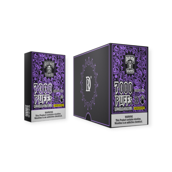 DEATHROW 5% 7000 PUFFS DISPOSABLE - GRAPE ICE - Image 2
