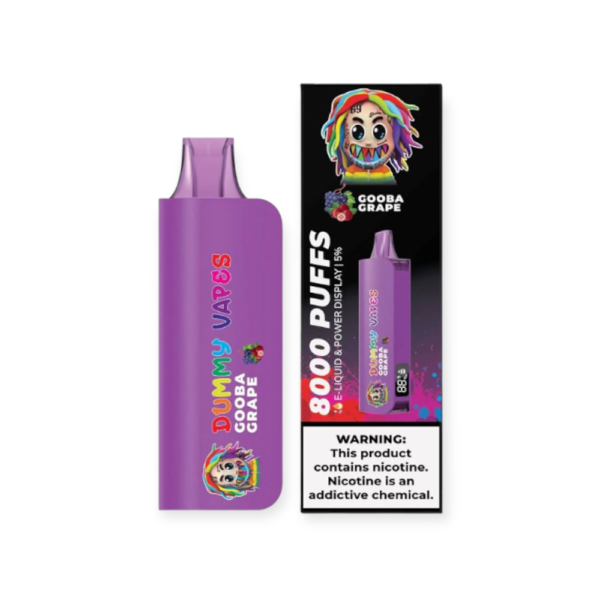 DUMMY 5% NIC 8000PUFFS DISPOSABLE - GOOBA GRAPE