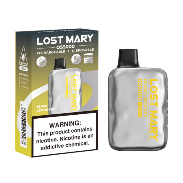 LOST MARY OS5000 5% SALT NIC DISPOSABLE - BLACK LEMONADE