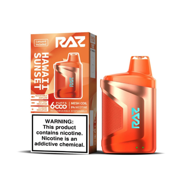 RAZ 5% NIC 6000PUFFS DISPOSABLE - HAWAII SUNSET