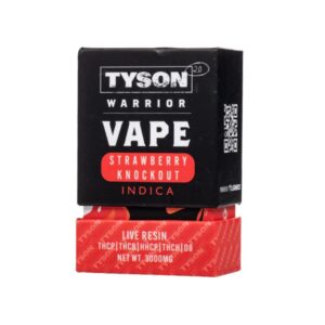 TYSON LIVE RESINS 3G WARRIOR DISPOSABLE INDICA –  STRAWBERRY KNOCKOUT