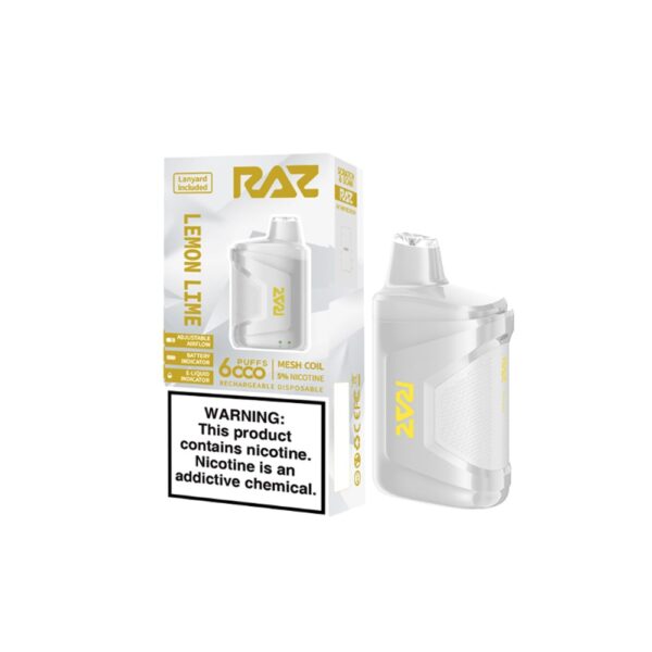 RAZ 5% NIC 6000PUFFS DISPOSABLE - LEMON LIME