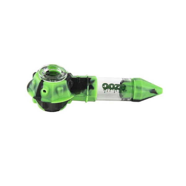 OOZE BOWSER SILICON WATER PIPE - BLACK/GREEN