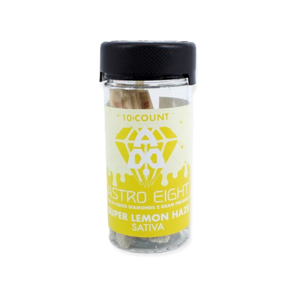ASTRO EIGHT THCA/LIQUID DIAMONDS 2G PRE ROLLS SATIVA - SUPER LEMON HAZE