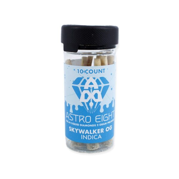 ASTRO EIGHT THCA/LIQUID DIAMONDS 2G PRE ROLLS INDICA - SKYWALKER OG