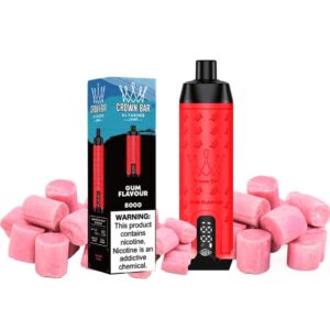 ALFAKHER CROWN BAR  5% NIC 8000 PUFFS DISPOSABLE – GUM