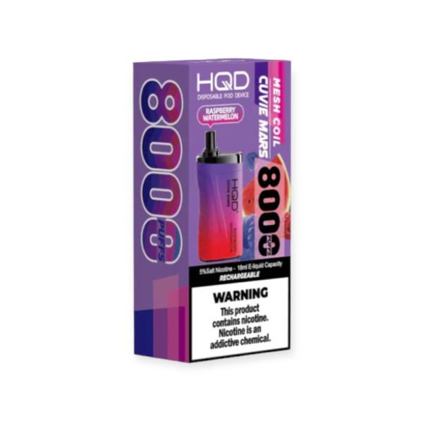 HQD CUVIE MARS 5% NIC DISPOSABLE - RASPBERRY WATERMELON - Image 2
