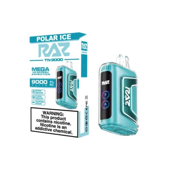 RAZ 5% NIC 9000PUFFS DISPOSABLE - POLAR ICE