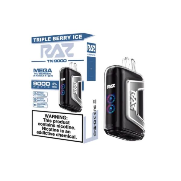 RAZ 5% NIC 9000PUFFS DISPOSABLE - TRIPLE BERRY ICE