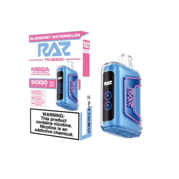 RAZ 5% NIC 9000PUFFS DISPOSABLE - BLUEBERRY WTRMLN