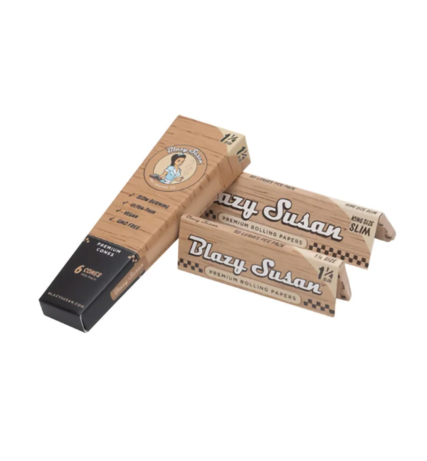 BLAZY SUSAN 1 1/4 UNBLEACHED ROLLING PAPERS - Image 2