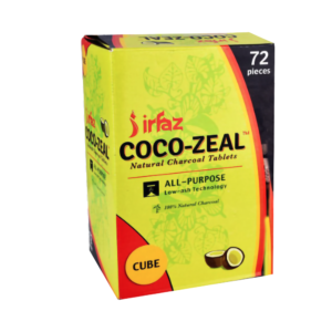 COCO ZEAL 72 PCS CUBE NATURAL CHARCOAL