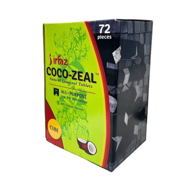 COCO ZEAL 72 PCS CUBE NATURAL CHARCOAL - Image 2