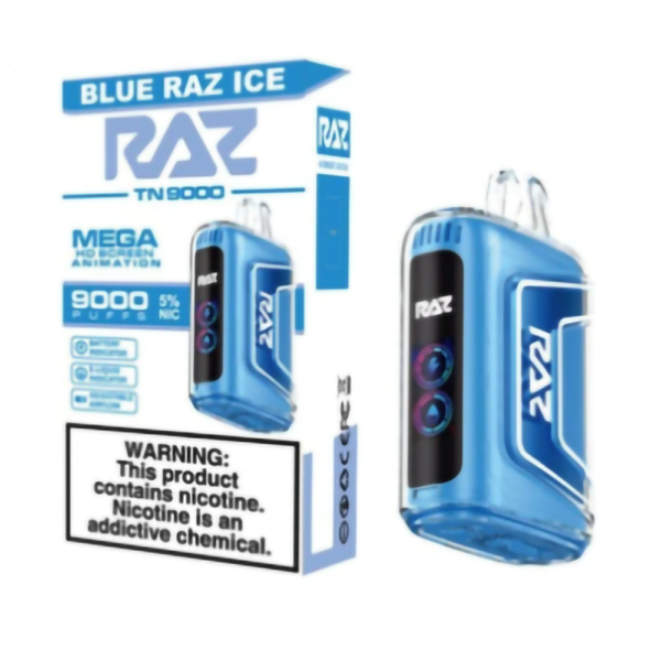 RAZ 5% NIC 9000PUFFS DISPOSABLE - BLUE RAZ ICE