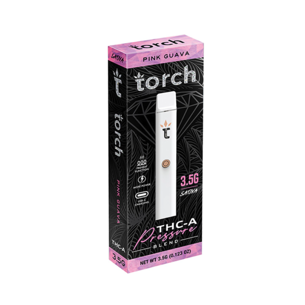 TORCH  PRESSURE BLEND 3.5G THCA DISPOSABLE SATIVA - PINK GUAVA