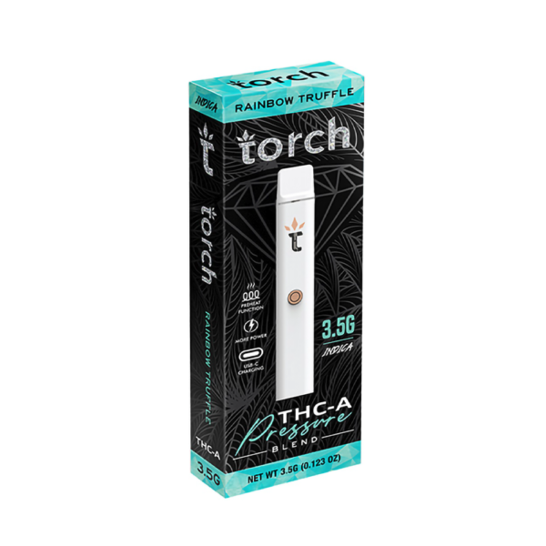 TORCH  PRESSURE BLEND 3.5G THCA DISPOSABLE INDICA - RAINBOW TRUFFLE