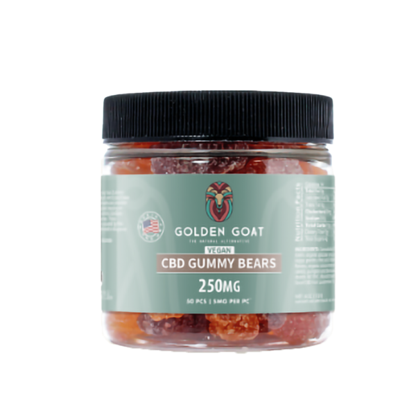 GOLDEN GOAT 250MG  VEGAN GUMMIES - GUMMY BEARS