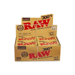 RAW NATURAL PAPERS 1 1/4 300 BLOC
