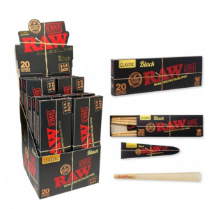 RAW BLACK PRE ROLLED  CONE