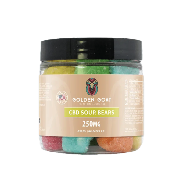 GOLDEN GOAT 250MG GUMMIES - SOUR BEARS