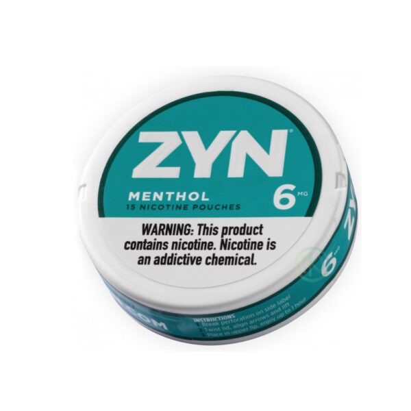ZYN  NICOTINE 6MG POUCHES - MENTHOL
