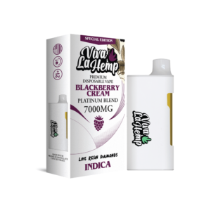 VIVA LA HEMP PLATINUM BLEND 7000MG DISPOSABLE VAPE INDICA – BLACKBERRY CREAM