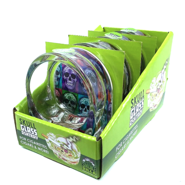 SMOKE ZILLA SKULL GLASS ASHTRAY