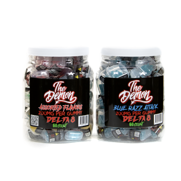 THE DEMON D8 200MG BLACK LABEL GUMMIES JAR - ASSORTED FLAVORS