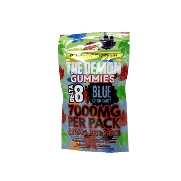 THE DEMON 7000MG D8 GUMMIES - BLUE COTTON CANDY
