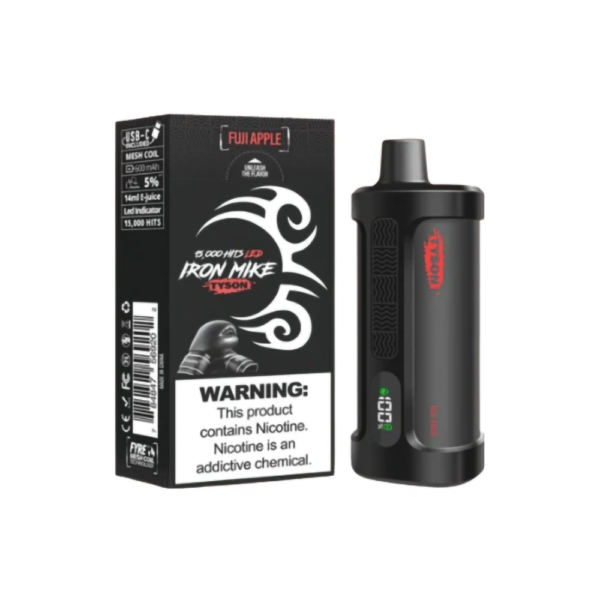 TYSON IRON MIKE 5% NIC 15000PUFFS DISPOSABLE - FUJI APPLE