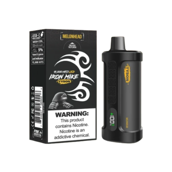 TYSON IRON MIKE 5%NIC 15000PUFFS  DISPOSABLE - MELON HEAD