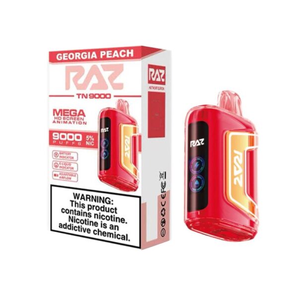 RAZ 5% NIC 9000PUFFS DISPOSABLE - GEORGIA PEACH