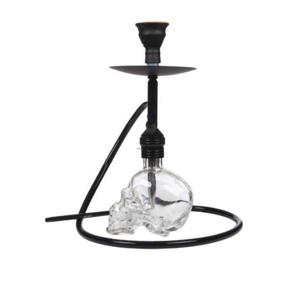 MOB HOOKAH 19" SKULL - BLACK CLEAR